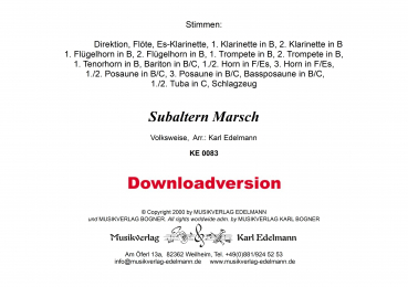 Subaltern Marsch - Download
